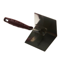 DOORDAGT, Hoektroffel 125x97mm, Inwendig met aluminium blokje, RVS, Softgreep