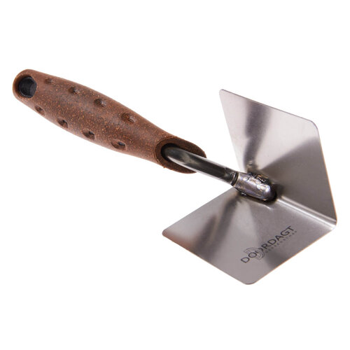 DOORDAGT DOORDAGT, Hoektroffel 60x80mm, Inwendig dubbeltjesformaat, RVS, Kurkgreep