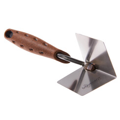 DOORDAGT, Hoektroffel 60x80mm, Inwendig afgeschuinde hoek, RVS, Kurkgreep