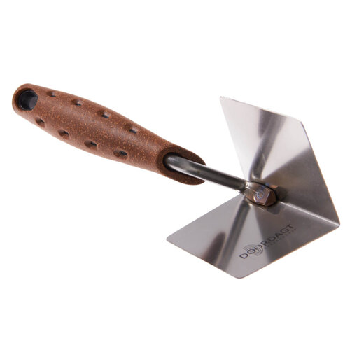 DOORDAGT DOORDAGT, Hoektroffel 60x80mm, Inwendig afgeschuinde hoek, RVS, Kurkgreep