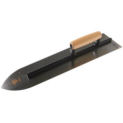 NELA, Vloerspaan 500x120/100x1,0mm, Lange Arend, Spits model, Normaal Staal, Houtgreep