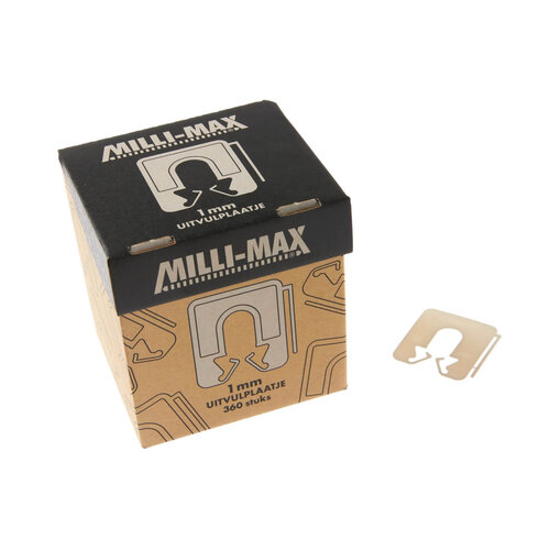 MILLI-MAX Uitvulplaatje M-M 1,0 mm. (360st.) WIT Milli-Max