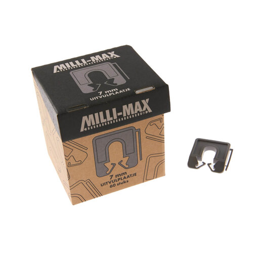 MILLI-MAX MILLI-MAX, Uitvulplaatje 7,0mm, Grijs (60st)