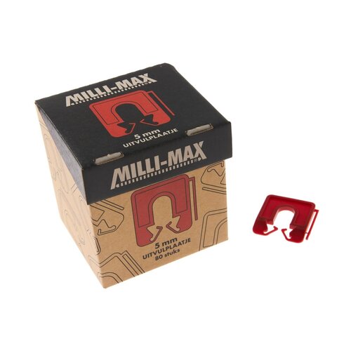 MILLI-MAX MILLI-MAX, Uitvulplaatje 5,0mm, Rood (80st)