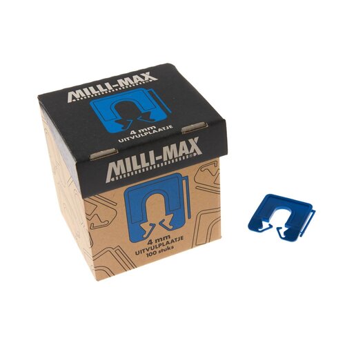 MILLI-MAX MILLI-MAX, Uitvulplaatje 4,0mm, Blauw (100st)