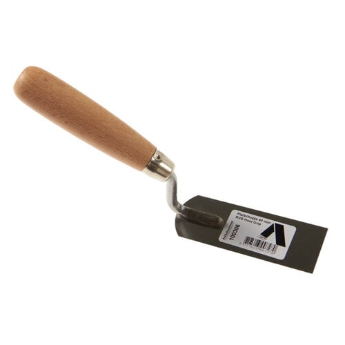 Platschopje 40mm, RVS, Houtgreep