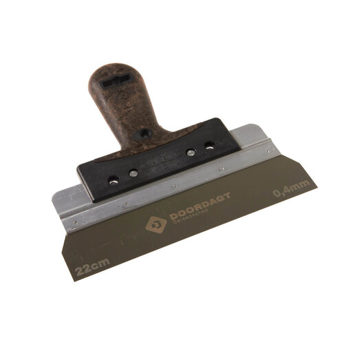 DOORDAGT DOORDAGT, Spackmes 22cm, RVS, Vintage Eco-ledergreep, 0,4mm