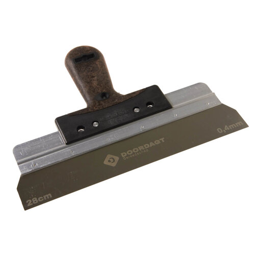 DOORDAGT DOORDAGT, Spackmes 28cm, RVS, Vintage Eco-ledergreep, 0,4mm