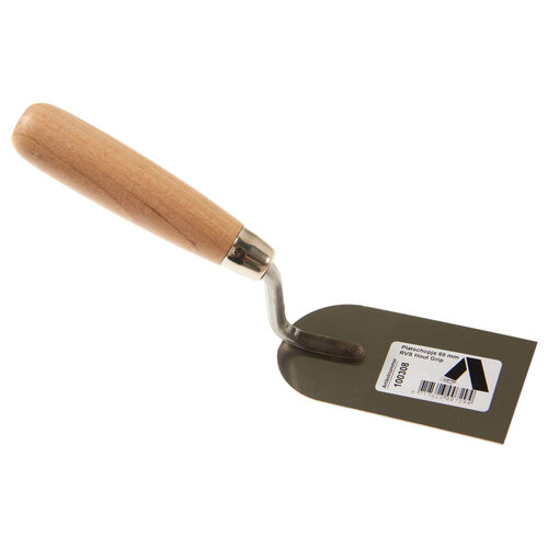 Platschopje 60 mm. RVS Hout Grip