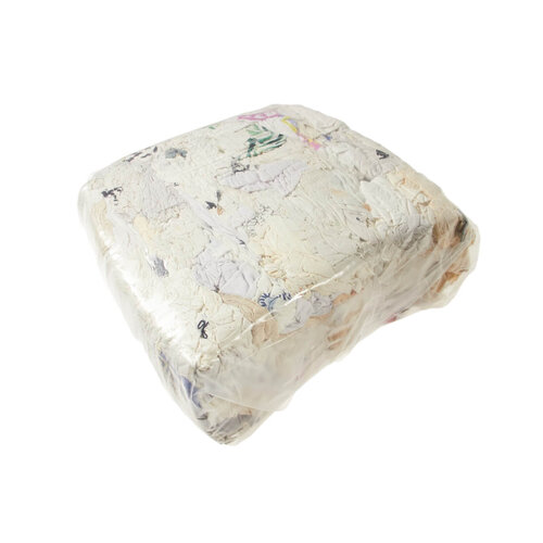 Poetsdoeken, Gerecycled witte tricot 10kg zak