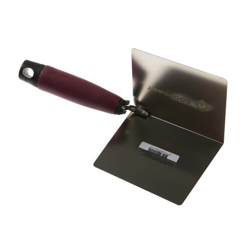 DOORDAGT DOORDAGT, Hoektroffel 120x100mm, Inwendig Haaks, Schuine hoeken, RVS, Softgreep