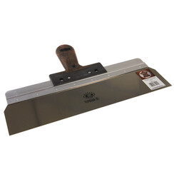 OLEJNIK, Spackmes 38cm, RVS, Hoog blad, Vintage Leather greep, 0,5mm