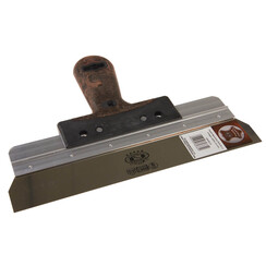 OLEJNIK, Spackmes 28cm, RVS, Vintage Leather greep, 0,4mm