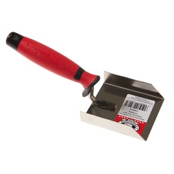 OLEJNIK, Hoektroffel 80x90mm, RVS, Dubbelopstaande rand, Softgreep