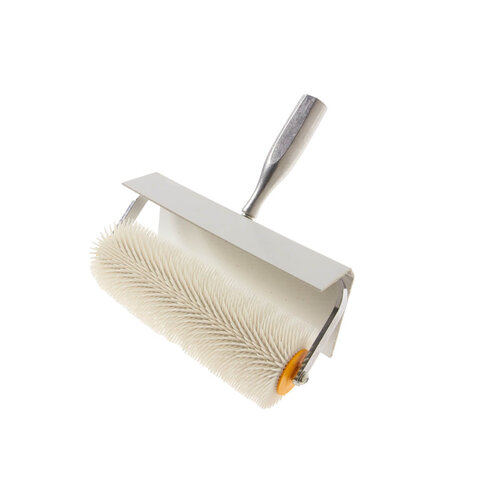 Ontluchtingsroller 250mm, met 31mm pen, Incl. beugel met spatkap