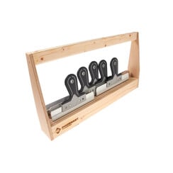 Spackmesbak (gevuld - 5 messen) PROFI greep