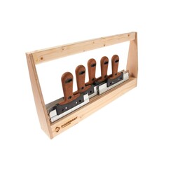 Spackmesbak DOORDAGT (gevuld - 5 messen) KURK greep