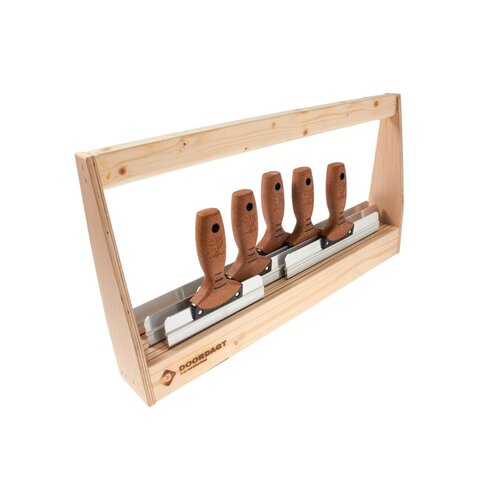 NELA NELA, Spackmesbak (gevuld - 5 messen) Steelgreep Kurk