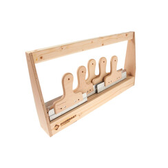 Spackmesbak DOORDAGT (gevuld - 5 messen) ECO-hout