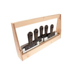 OLEJNIK, Gipsmesbak (gevuld - 5 messen) Vintage Leather greep