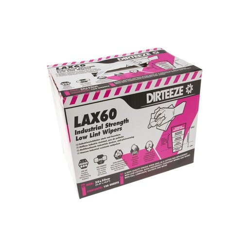 DIRTEEZE DIRTEEZE, LAX60 Dry Wipes (per 150st)