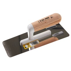 COME, Spaan 240x100x0,6mm, Venetian Trowel geslepen kanten, Houtgreep