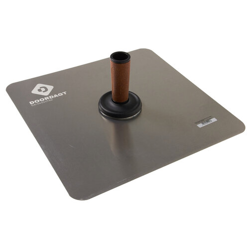 DOORDAGT DOORDAGT, Spaarbord 400x400mm, Aluminium, Handvat in het midden, Kurkgreep