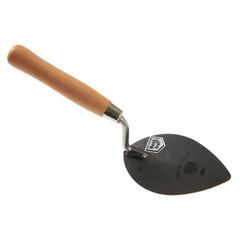 DOORDAGT, Tegelzetterstroffel 160mm Rond, RVS, Doorgelast, Houtgreep