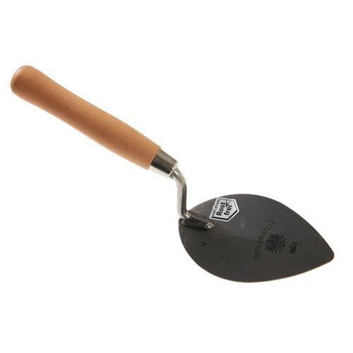 DOORDAGT DOORDAGT, Tegelzetterstroffel 160mm Rond, RVS, Doorgelast, Houtgreep