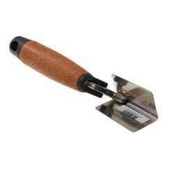 DOORDAGT, Hoektroffel 30x80mm, Inwendig scherp, RVS, Kurkgreep