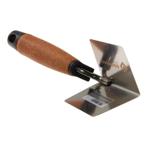 DOORDAGT DOORDAGT, Hoektroffel 60x80mm, Inwendig afgeschuinde hoek, RVS, Kurkgreep