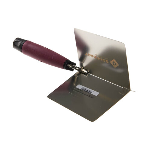 DOORDAGT DOORDAGT, Hoektroffel 125x100mm, RVS met snijpunt, Softgreep