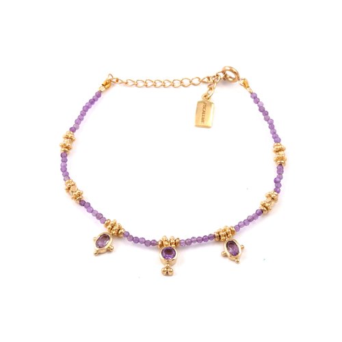 3 drup purple goldplated