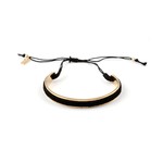 Bangle cord black goldplated