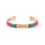 Bangle rope amor multi turquoise goldplated Bangle rope amor multi turquoise goldplated