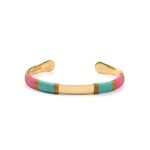 Bangle rope plain multi turquoise goldplated Bangle rope plain multi turquoise goldplated
