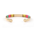 Bangle rope plain multi yellow goldplated