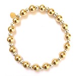 Basic gold coloured - silver mix 7mm/4mm