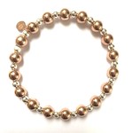 Basic rose-gold coloured - silver mix 7mm/4mm