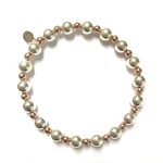 Basic silver-rose-gold coloured mix 7mm/4mm
