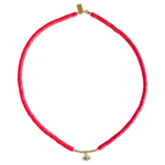 Necklace little eye dark pink gold coloured Necklace little eye dark pink gold coloured