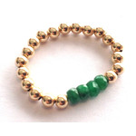 Chance ring green gold coloured Chance ring green gold coloured