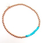 Chance turquoise rose-gold coloured