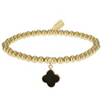 Clover black hang gold coloured Clover black hang gold coloured