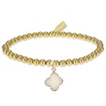 Clover pearl hang gold coloured Clover pearl hang gold coloured
