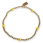 Dot 5 small yellow gold coloured