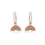 Earrings rainbow cc goldplated