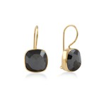 Earrings stone grey goldplated