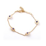 Flower blue goldplated