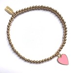 Heart hang pink gold coloured